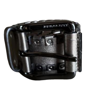 Cintura Burberry in pelle argentata