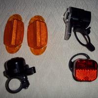 Faretti luci, campanello e catarinfrangenti bici.