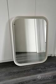 Specchio bianco retro illuminato  80x60