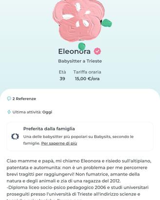babysitter referenziata+formazione+primo soccorso 