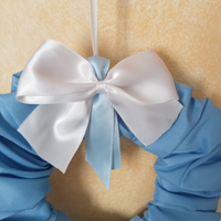 Coccarda fiocco nascita azzurro