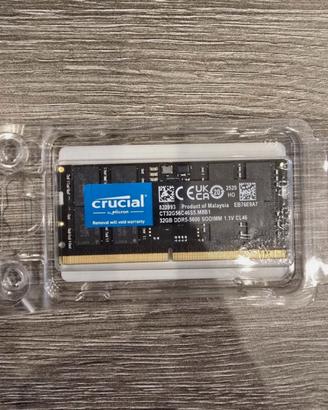32GB Ram DDR5 5600Mhz Crucial