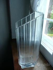 vaso rettangolare di cristallo produzione francese