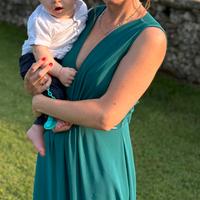 Abito rinascimento verde smeraldo elegante