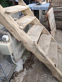 Antica Scala a Pioli in Legno Massiccio 