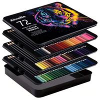 Set di 72 matite colorate in custodia metallica.