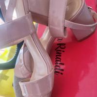 Eva Rinaldi sandali donna n.39 pelle vernice rosa 