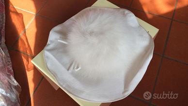 cappello da sposa bianco