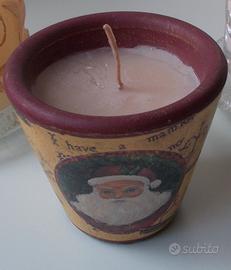 Candela con Babbo Natale profumata alla vaniglia