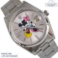 ROLEX Oysterdate 6694 Silver Mickey & Minnie Love