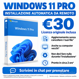 Windows 11 Pro remoto automatico - licenza - 30€