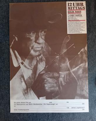 Locandina Poster DDR 1977 Mezzogiorno di fuoco