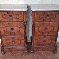 comodini Luigi Filippo piano in marmo 