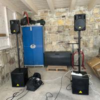 Impianto audio voce Behringer 2 sub + 2 satelliti