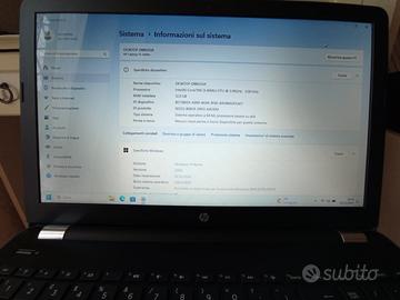 Notebook HP processore Intel i3 SSD 256 12 GB RAM