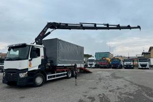 RENAULT T 380 CASSONE + GRU HIAB XS 322-6