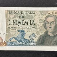 Banconota 5000 lire Colombo 1973 SPL