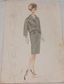 Bozzetto/figurino moda anni 50