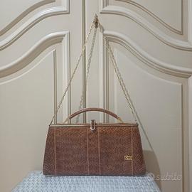 Borsa Vera Pelle Pitone Giemmebi Vintage Originale