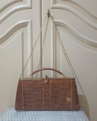 Borsa Vera Pelle Pitone Giemmebi Vintage Originale
