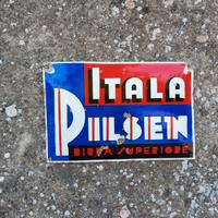 ITALA PILSEN TABELLA targa ORIGINALE 1930 INSEGNA