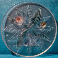 Piatto in Vetro da Torta Anni 80 Desing Castagne