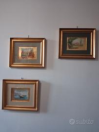 Quadretti su foglia oro