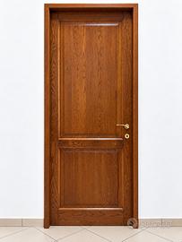 Porta interna in legno massello rovere artigianale