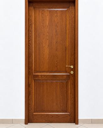 Porta interna in legno massello rovere artigianale