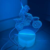 Lampada led da tavolo notturna motociclista cross