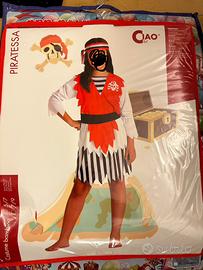 Vestito carnvele piratessa bambina 7/9 anni
