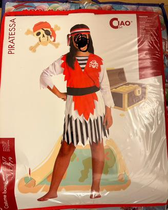 Vestito carnvele piratessa bambina 7/9 anni