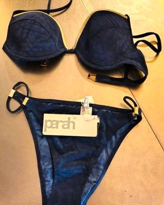 Bikini Parah blu notte e oro tg 46