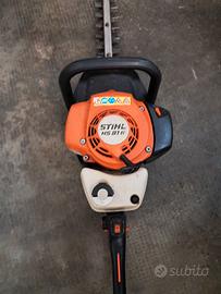 tagliasiepi e pompa a scoppio.