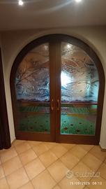 porta scorrevole con vetri