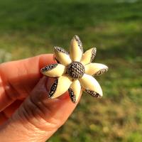 Anello vintage a forma di fiore argento 925