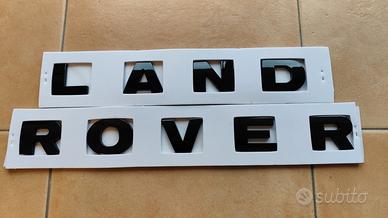 Scritta LAND ROVER in rilievo nero lucido
