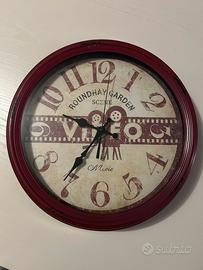 Orologio da parete vintage in metallo tema cinema