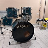 Batteria "Sonor Sonic Plus" 4 PZ. con pelli EVANS