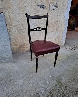 Sedia antica in legno massello stile '800/vintage