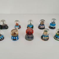 10 Palle di Vetro con Neve da Collezione Vintage