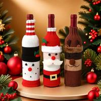 Decorazioni natalizie per le bottiglie di vino