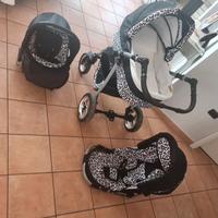 Trio passeggino leopardato