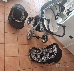 Trio passeggino leopardato