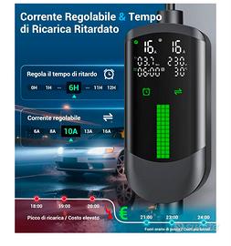 Caricatore Auto Elettrica 3,7 Kw 6-16A Tipo 2 IP65