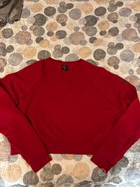 Felpa crop rossa Nike