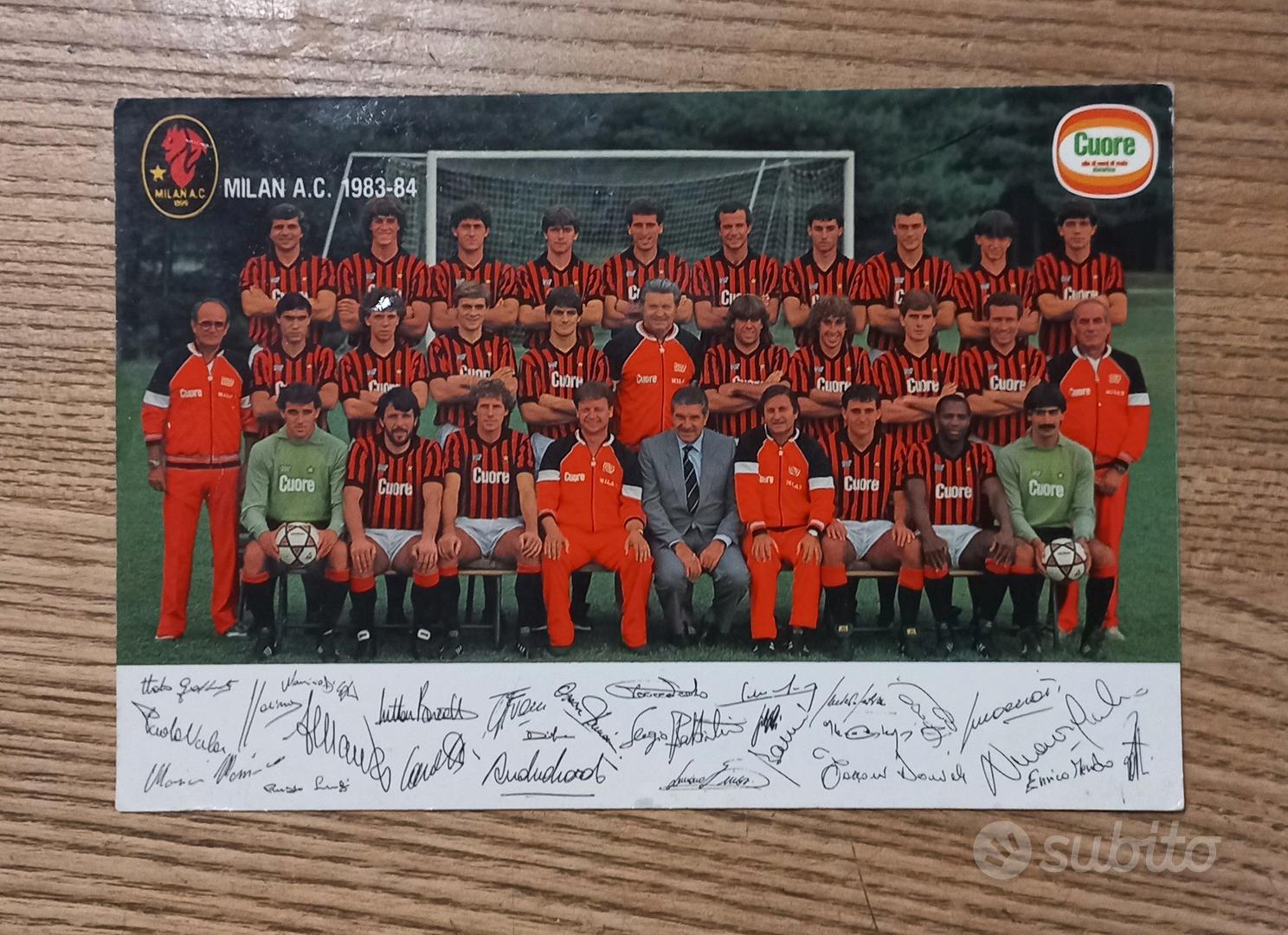 Poster da collezione MILAN 1983/84 Baresi, Gerets, Blisset, Evani,  Galli.1983