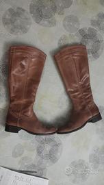 stivali donna marroni made italy