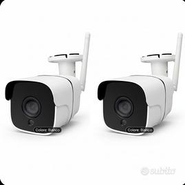 Set 2 Telecamere Wi-Fi Esterno HD - Visione Nottu 