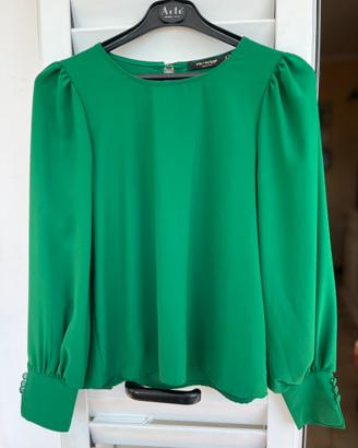 Blusa verde smeraldo Artigli taglia 42